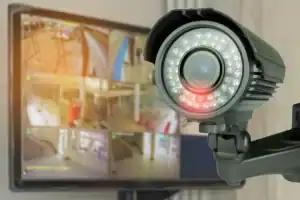 High-quality CCTV camera monitoring surveillance footage for security and safety.