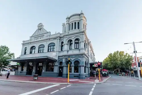 Welcome Aboard Subiaco – We Love Being Local High-quality CCTV security system installed on historic building for enhanced surveillance and safety.