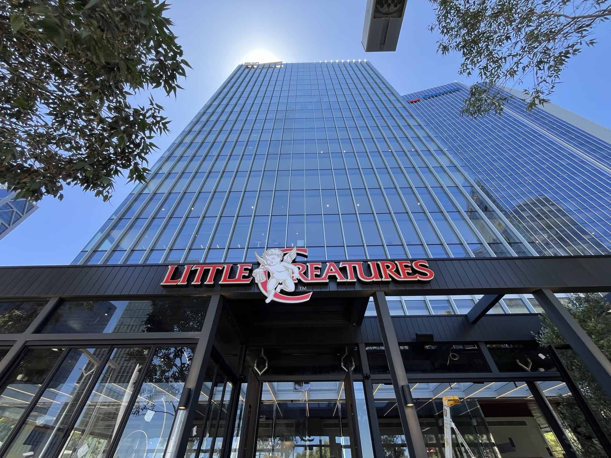 Little Creatures frontage at Elizabeth Quay in Perth